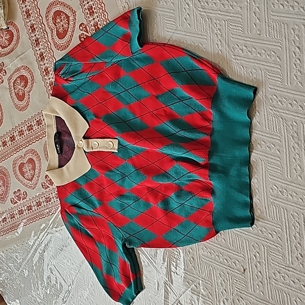 Shein short sleeve sweater top
